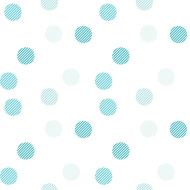 Mavi düz çizgi dairesi, beyaz arka planda rastgele ve pürüzsüz desen. Vektör illüstrasyonu.