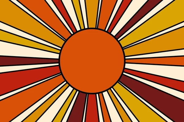 Colorido Retro Sunburst Patrón Fondo Ilustración Vectorial — Archivo Imágenes Vectoriales