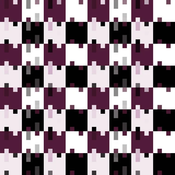 White Purple Black Mosaic Checkerboard Seamless Pattern Background Vector Illustration — 图库矢量图片