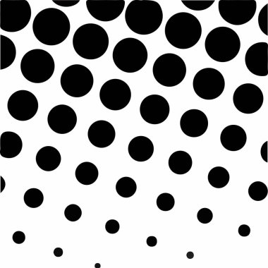 Siyah daireler, yarım ton eğimli arka plan. Vektör illüstrasyonu.