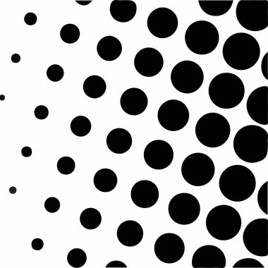 Siyah daireler, yarım ton eğimli arka plan. Vektör illüstrasyonu.