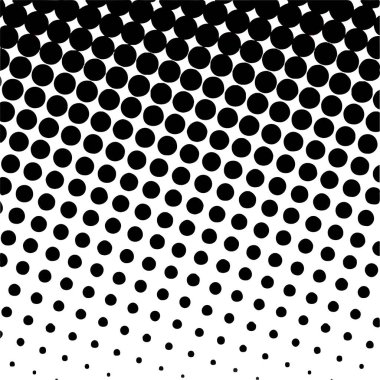 Siyah daireler, yarım ton eğimli arka plan. Vektör illüstrasyonu.