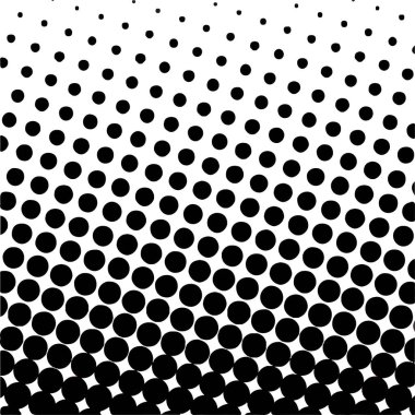 Siyah daireler, yarım ton eğimli arka plan. Vektör illüstrasyonu.