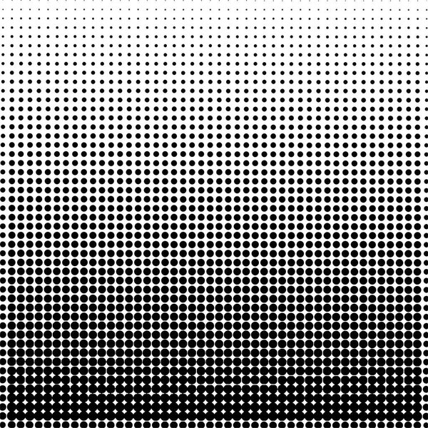 Black circles, gradient halftone background. Vector illustration.