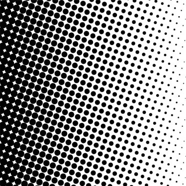 Siyah daireler, yarım ton eğimli arka plan. Vektör illüstrasyonu.
