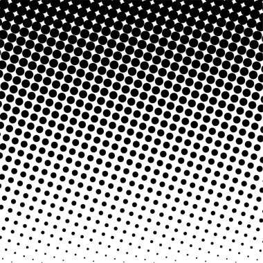 Siyah daireler, yarım ton eğimli arka plan. Vektör illüstrasyonu.