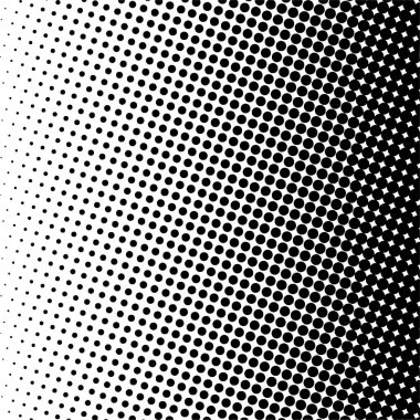 Siyah daireler, yarım ton eğimli arka plan. Vektör illüstrasyonu.