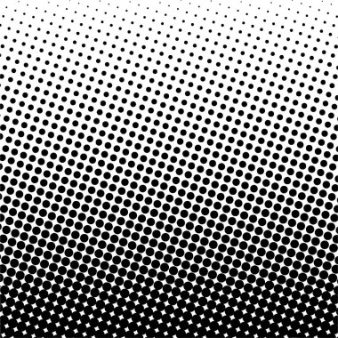 Siyah daireler, yarım ton eğimli arka plan. Vektör illüstrasyonu.