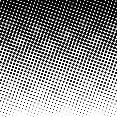 Siyah daireler, yarım ton eğimli arka plan. Vektör illüstrasyonu.