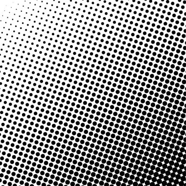 Siyah daireler, yarım ton eğimli arka plan. Vektör illüstrasyonu.