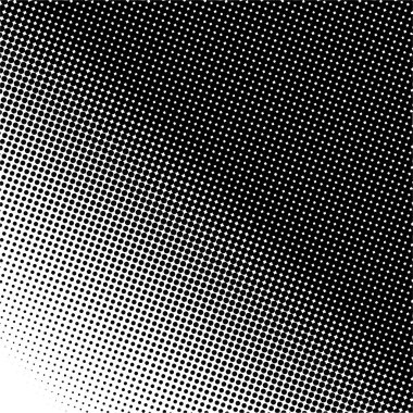 Siyah daireler, yarım ton eğimli arka plan. Vektör illüstrasyonu.
