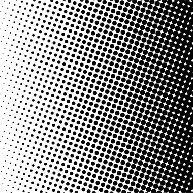 Siyah daireler, yarım ton eğimli arka plan. Vektör illüstrasyonu.