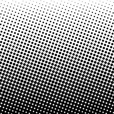 Siyah daireler, yarım ton eğimli arka plan. Vektör illüstrasyonu.