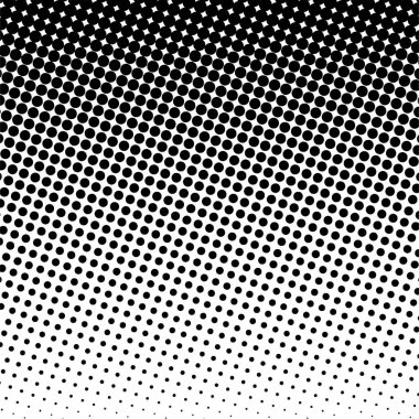 Siyah daireler, yarım ton eğimli arka plan. Vektör illüstrasyonu.