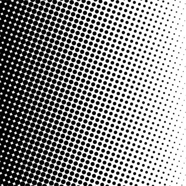 Siyah daireler, yarım ton eğimli arka plan. Vektör illüstrasyonu.