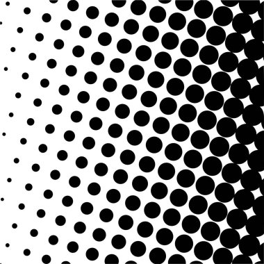 Siyah daireler, yarım ton eğimli arka plan. Vektör illüstrasyonu.