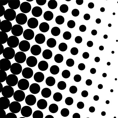 Siyah daireler, yarım ton eğimli arka plan. Vektör illüstrasyonu.
