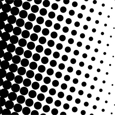 Siyah daireler, yarım ton eğimli arka plan. Vektör illüstrasyonu.