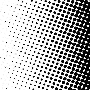 Siyah daireler, yarım ton eğimli arka plan. Vektör illüstrasyonu.
