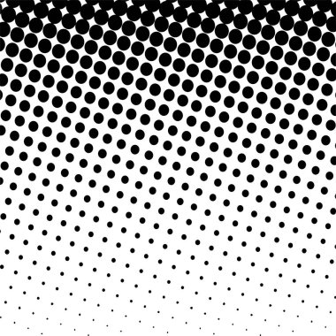 Siyah daireler, yarım ton eğimli arka plan. Vektör illüstrasyonu.