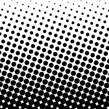 Siyah daireler, yarım ton eğimli arka plan. Vektör illüstrasyonu.