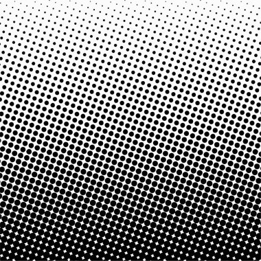 Siyah daireler, yarım ton eğimli arka plan. Vektör illüstrasyonu.