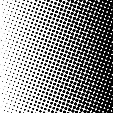 Siyah daireler, yarım ton eğimli arka plan. Vektör illüstrasyonu.