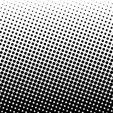 Siyah daireler, yarım ton eğimli arka plan. Vektör illüstrasyonu.