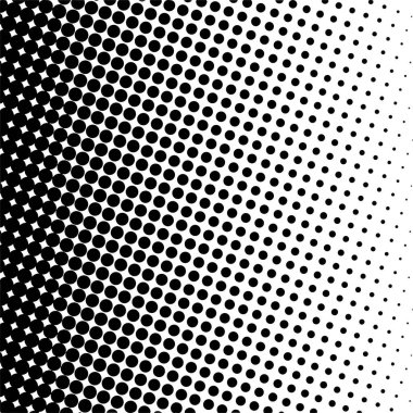 Siyah daireler, yarım ton eğimli arka plan. Vektör illüstrasyonu.