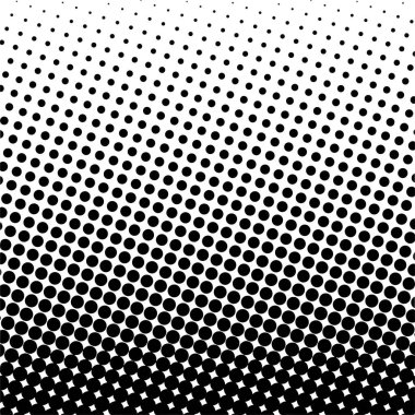 Siyah daireler, yarım ton eğimli arka plan. Vektör illüstrasyonu.
