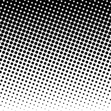 Siyah daireler, yarım ton eğimli arka plan. Vektör illüstrasyonu.
