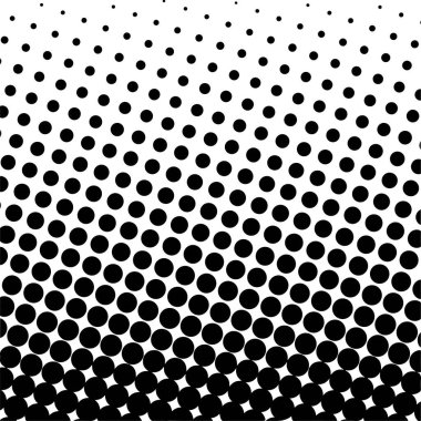 Siyah daireler, yarım ton eğimli arka plan. Vektör illüstrasyonu.