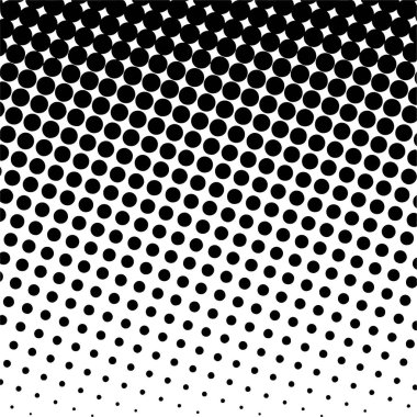 Siyah daireler, yarım ton eğimli arka plan. Vektör illüstrasyonu.