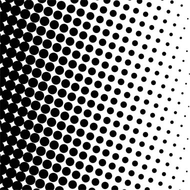 Siyah daireler, yarım ton eğimli arka plan. Vektör illüstrasyonu.