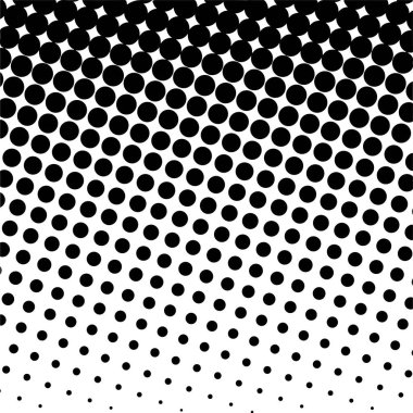 Siyah daireler, yarım ton eğimli arka plan. Vektör illüstrasyonu.