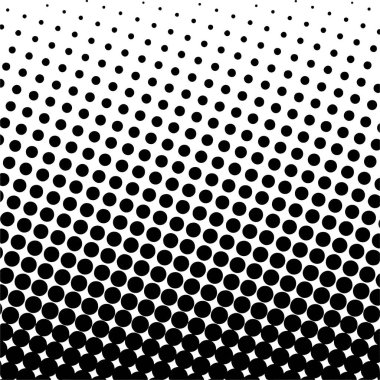 Siyah daireler, yarım ton eğimli arka plan. Vektör illüstrasyonu.