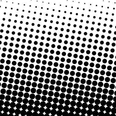 Siyah daireler, yarım ton eğimli arka plan. Vektör illüstrasyonu.