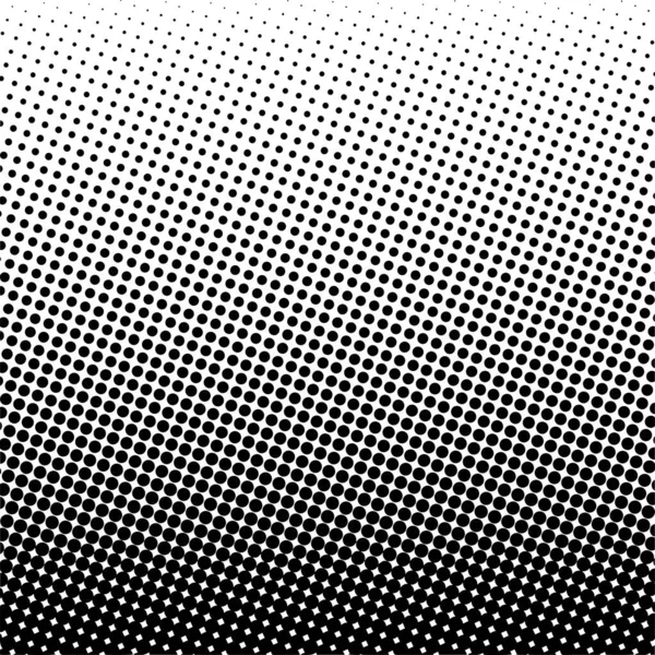 Black Circles Gradient Halftone Background Vector Illustration — Vector de stock