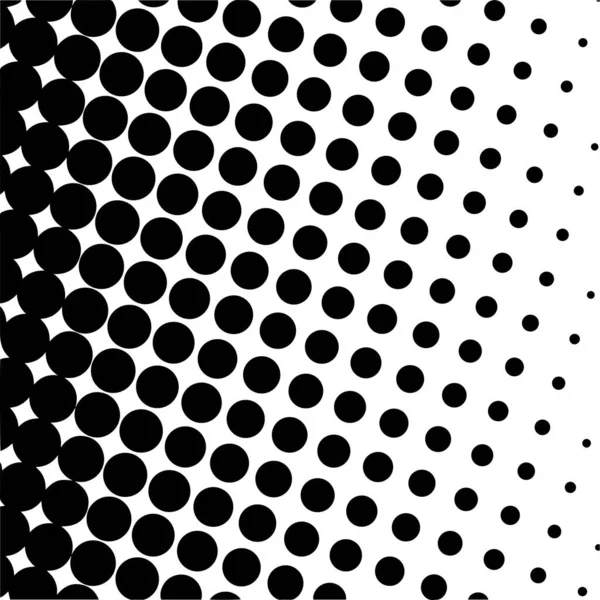 Black Circles Gradient Halftone Background Vector Illustration — Vettoriale Stock