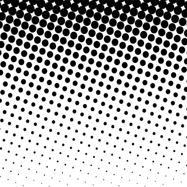 Black circles, gradient halftone background. Vector illustration.