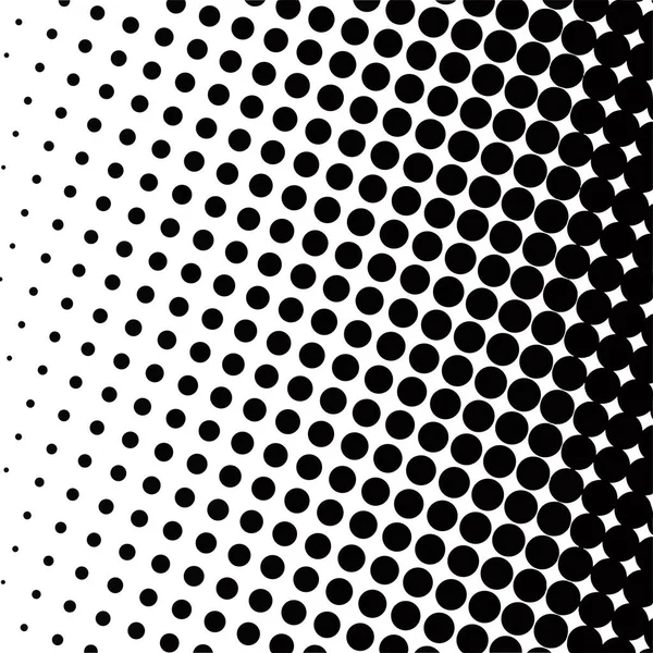 Black Circles Gradient Halftone Background Vector Illustration — Vettoriale Stock
