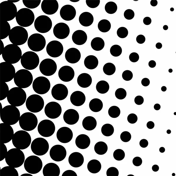 Black Circles Gradient Halftone Background Vector Illustration — Vector de stock