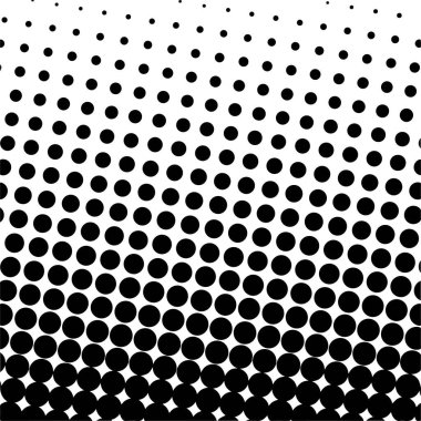 Siyah daireler, yarım ton eğimli arka plan. Vektör illüstrasyonu.