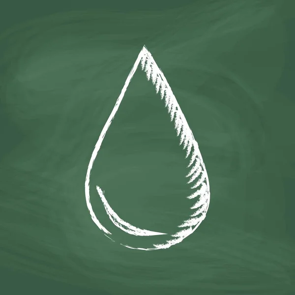 Drawing Water Drop Vector Sketch Draw Picture Blackboard — ストックベクタ