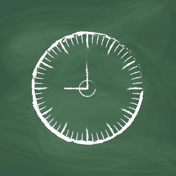 Cartoon Clock Line Icon Drawing Clock Vector Sketch Draw Picture — Διανυσματικό Αρχείο