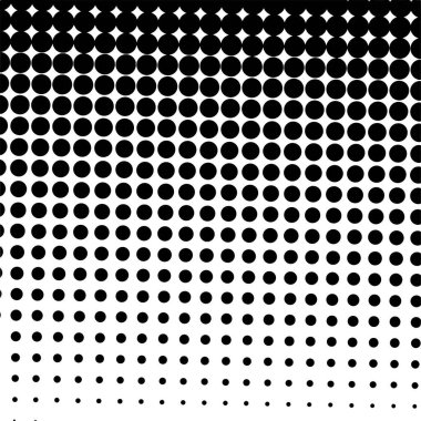 Siyah daireler, yarım ton eğimli arka plan. Vektör illüstrasyonu.