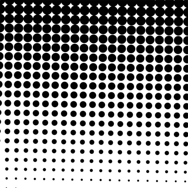 Black circles, gradient halftone background. Vector illustration.
