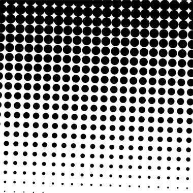 Siyah daireler, yarım ton eğimli arka plan. Vektör illüstrasyonu.