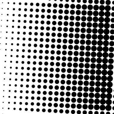 Siyah daireler, yarım ton eğimli arka plan. Vektör illüstrasyonu.