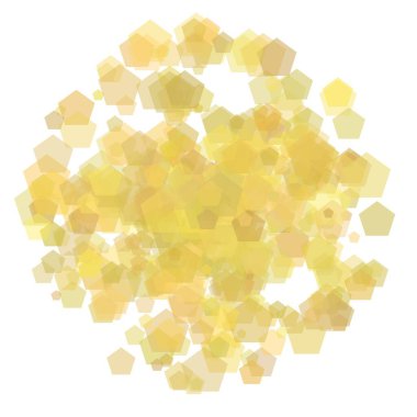 Sarı soyut beşgenler, rastgele arkaplan.